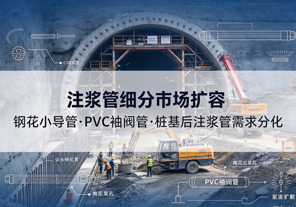 宁陕注浆管细分市场扩容，隧道钢花小导管、PVC 袖阀管、桩基后注浆管需求分化